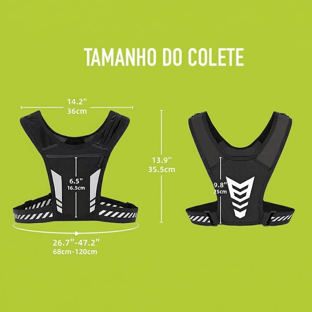 RunFlow™ – Colete Ultraleve Refletivo