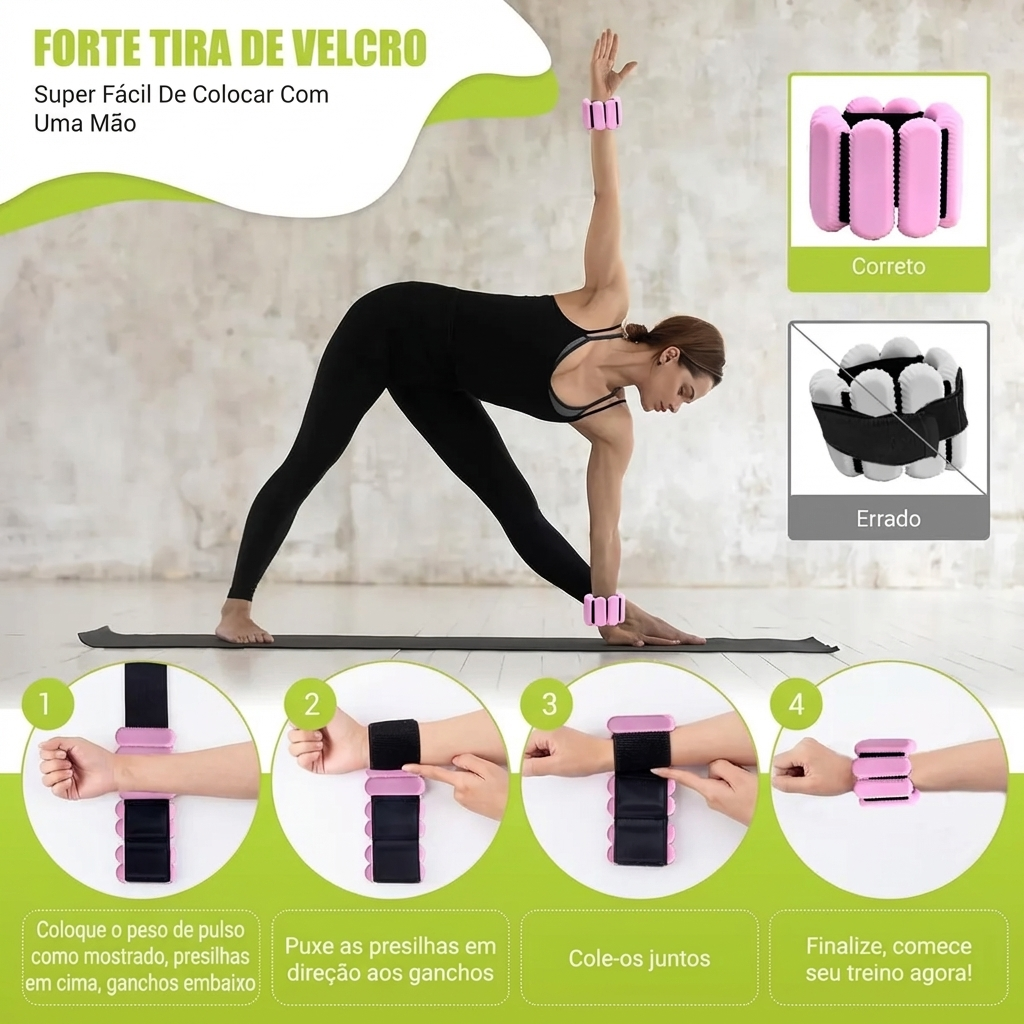 FlowForce™ – Pesos para Tornozelo e Pulso