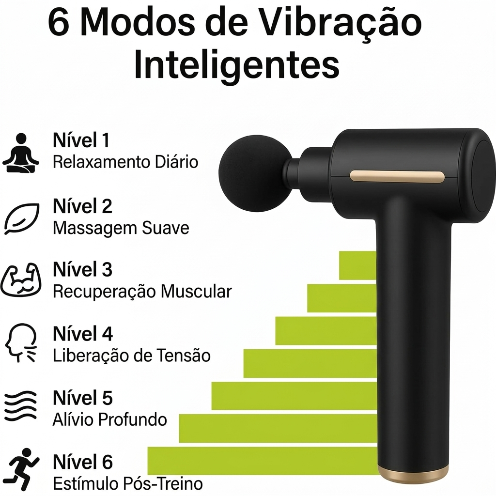 MuscleX™ Pro – Pistola de Massagem Profissional