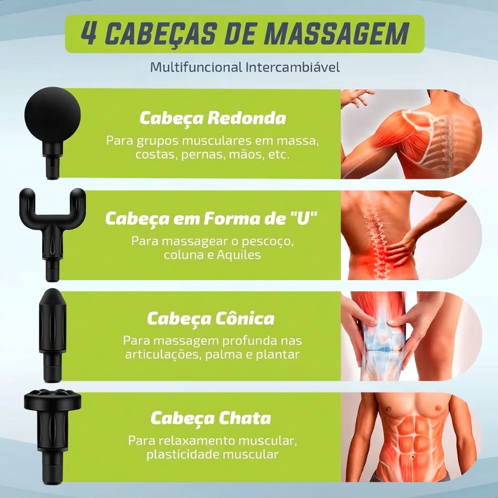 MuscleX™ Pro – Pistola de Massagem Profissional