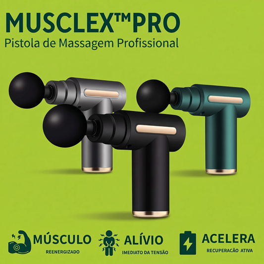 MuscleX™ Pro – Pistola de Massagem Profissional
