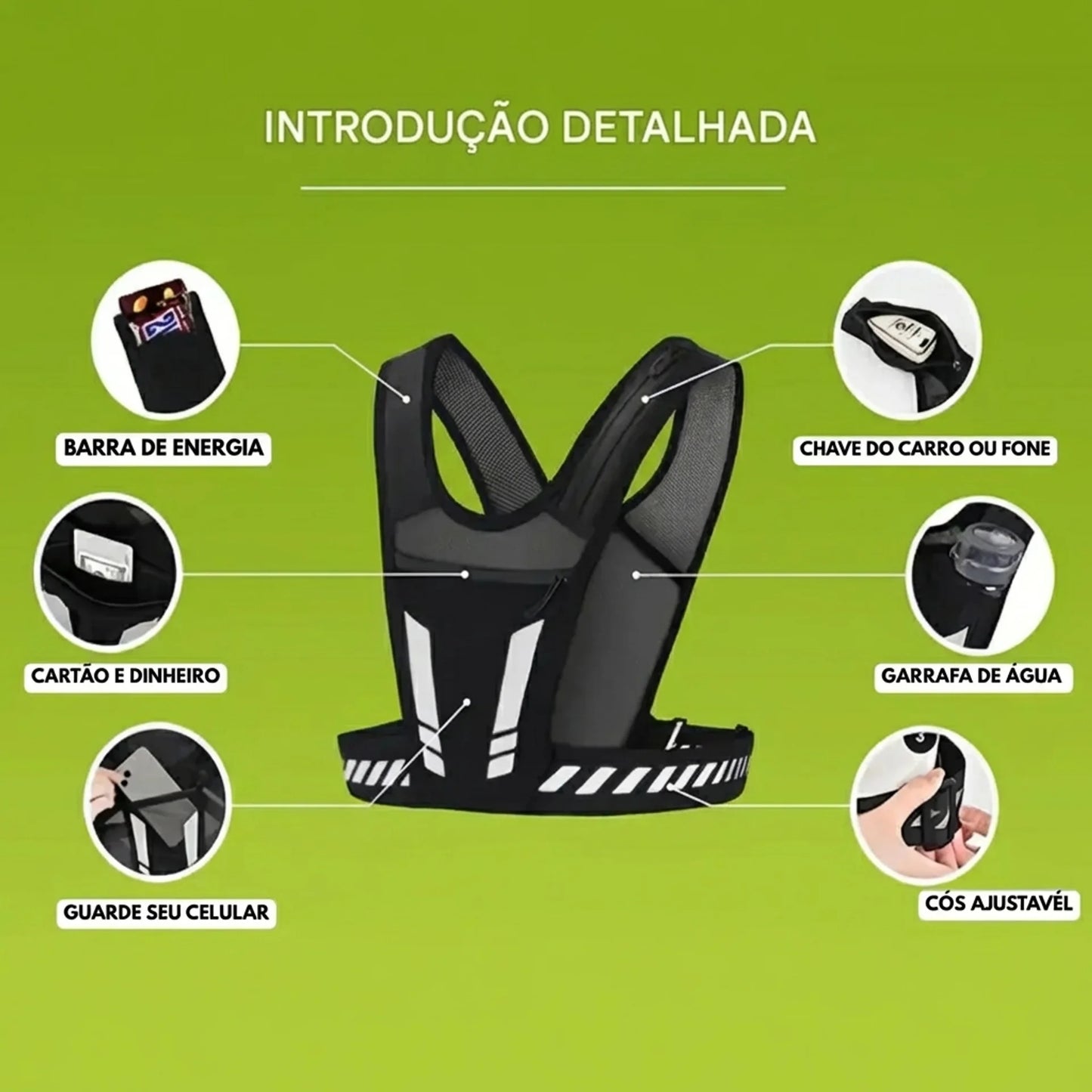 RunFlow™ – Colete Ultraleve Refletivo